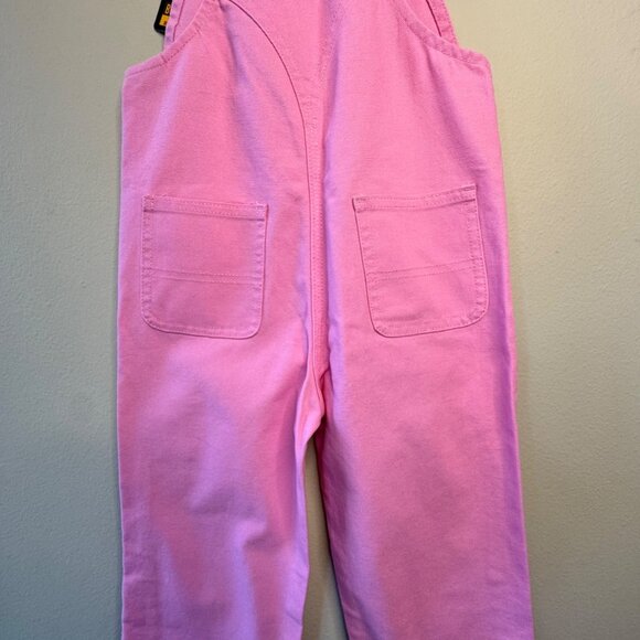 CARHARTT Pink Overalls Girls 3T 3 NWT Loose Fit Canvas Bib Overall Toddler NEW - Picture 8 of 9